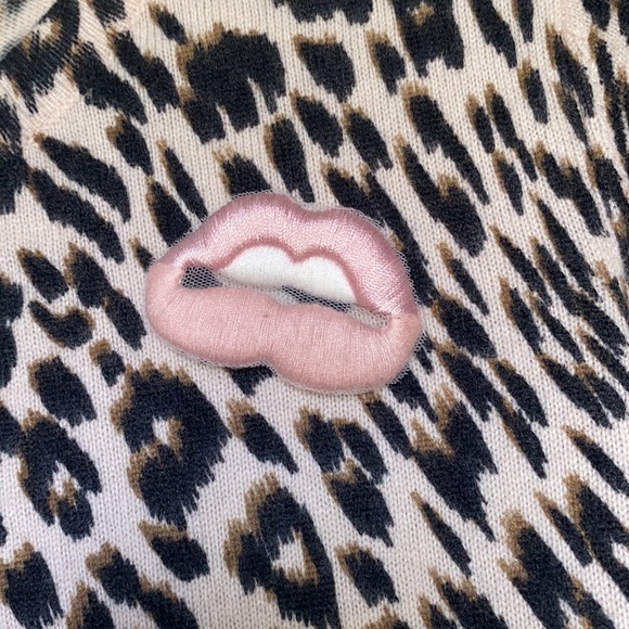 🌟new Le superbe cardigan sweater leopard kiss XS - Picture 5 of 5